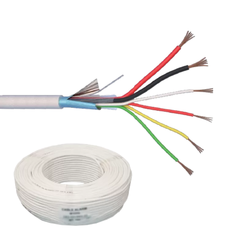 Cablu de alarma 6 fire ecranate + alimentare 2x0.75