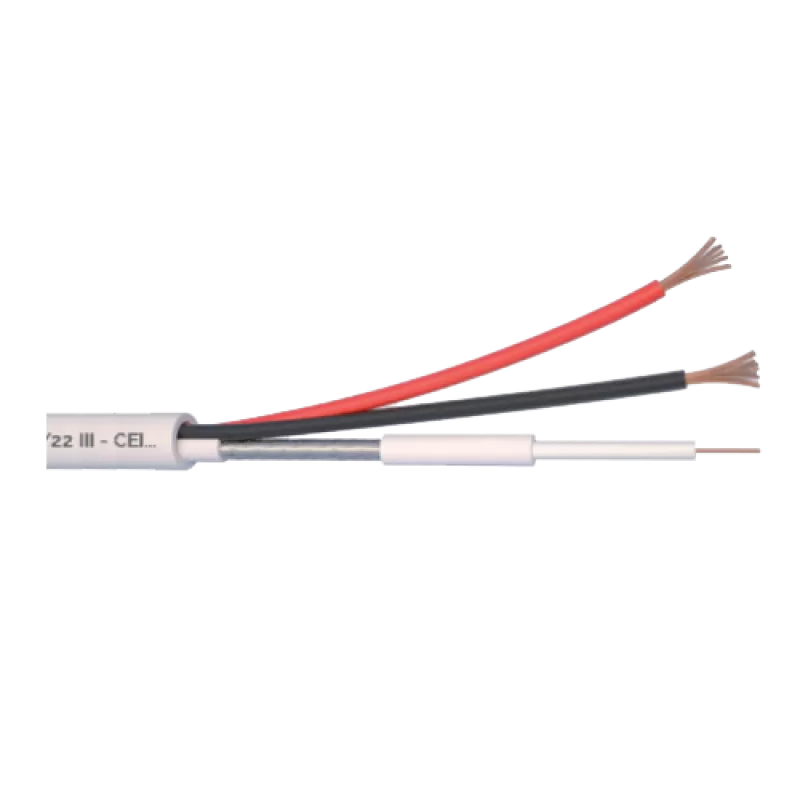 Cablu Microcoaxial + alimentare 2x0.5