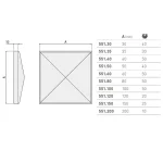 CAPAC PATRAT 80X80 NEGALVANIZAT - imagine 2