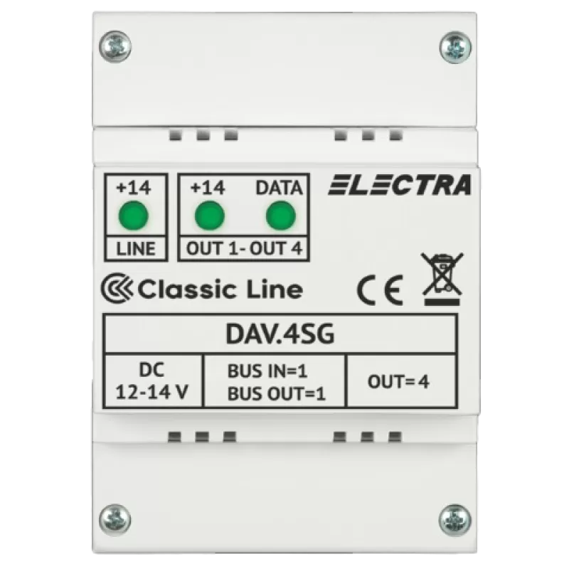 Doza derivatie video DAV.4SG Classic 4 iesiri - ELECTRA DAV.4SG