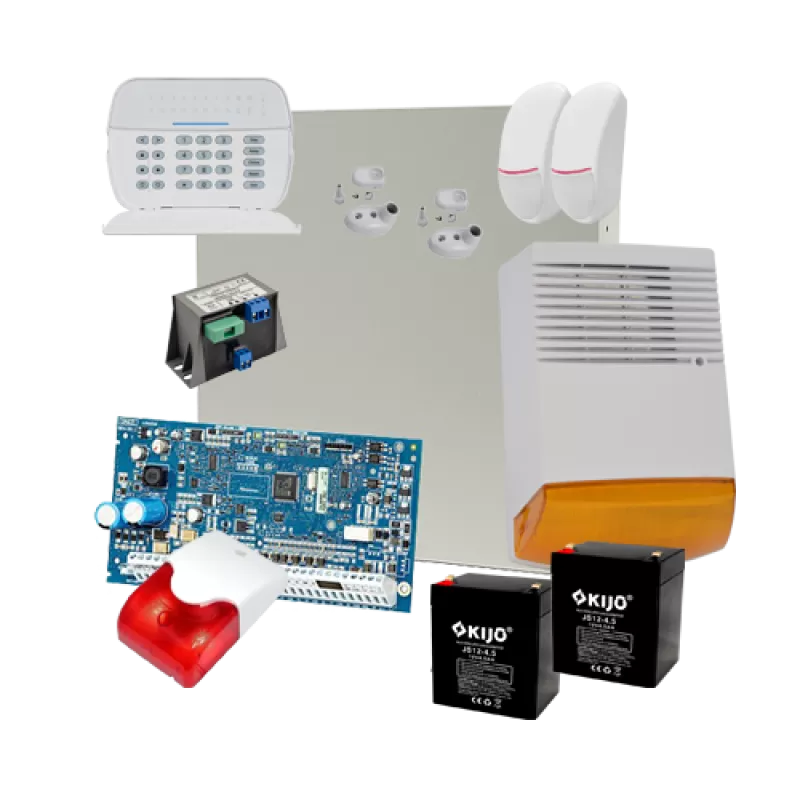 Kit alarma la efractie DSC NEO cu sirena exterioara KIT2016EXT-BS1
