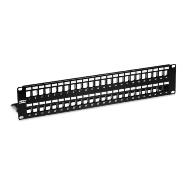Patch Panel ecranat 48 porturi blank keystone 2U - TRENDnet TC-KP48S