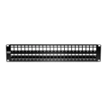 Patch Panel ecranat 48 porturi blank keystone 2U - TRENDnet TC-KP48S - imagine 2