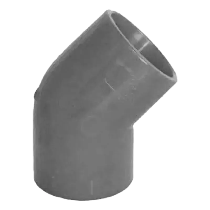 Racord ABS 45Â° gri pentru teava de 25 mm