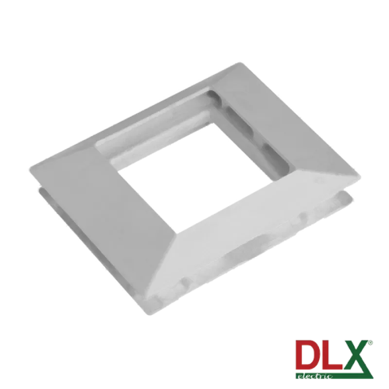 Rama alba simpla pentru aparataj 45x45 mm (2 module) - DLX DLX-102-11