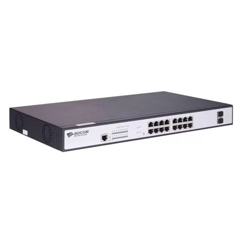 Switch BDCOM S2518PB PoE Full Gigabit 16 porturi Switch BDCOM S2518PB PoE Full Gigabit 16 porturi