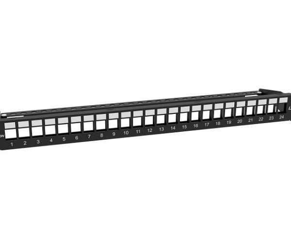 PATCHPANEL NEGRU 1U, 24 PORTURI, PT. NEECRANATE