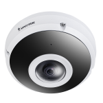 Camera Fisheye IP VIVOTEK Outdoor Vandal Proof, 6MP, 30fps, H.265/H.264/MJPEG, Smart IR II, 20m, IP66, Built-in Mic, MicroSD/SDHC/SDXC