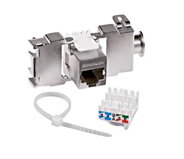 MODUL RJ45 ECRANAT, CAT 6 CLASS E, TOOLLESS LINE