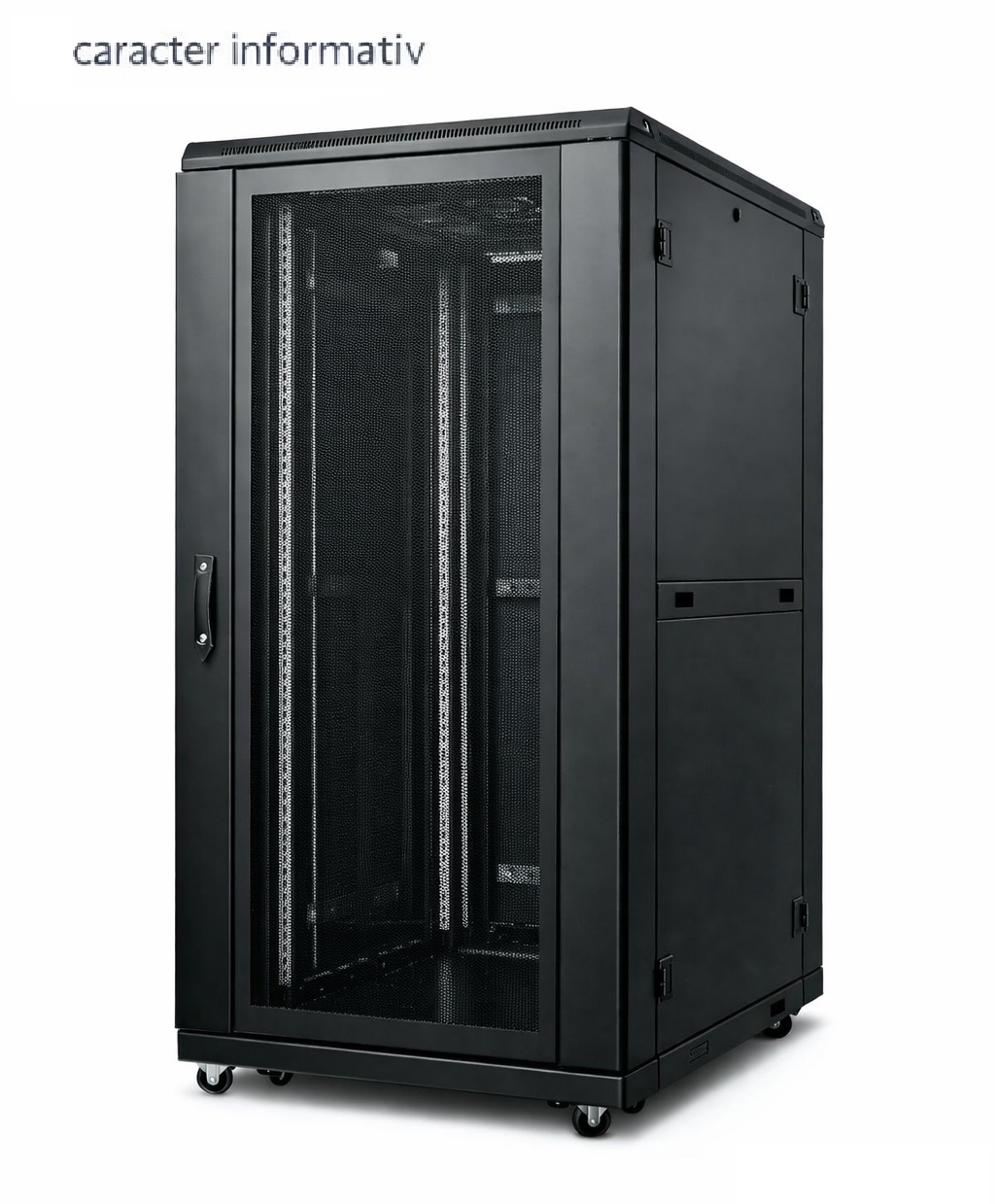 Rack-server-metal-cu-panouri-perforate-1_1.png Cabinet metalic, rack de podea neechipat 22U 600x800 pentru retele - imagine 1