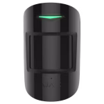 Detector IR wireless Ajax CombiProtect de miscare si sticla sparta, microfon incorporat, negru