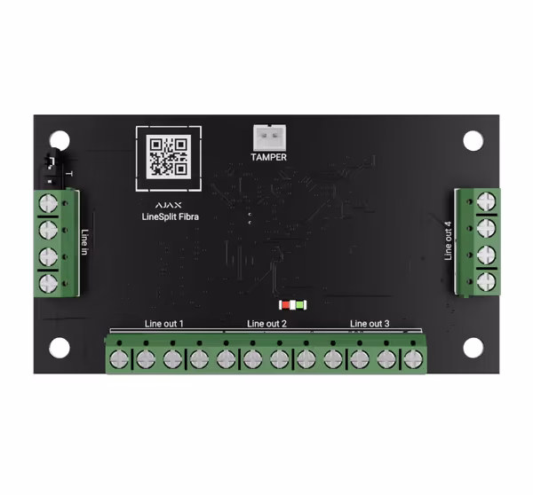 Modul Ajax Superior LineSplit Fibra, 4 fire, antisabotaj, configurare prin aplicatie