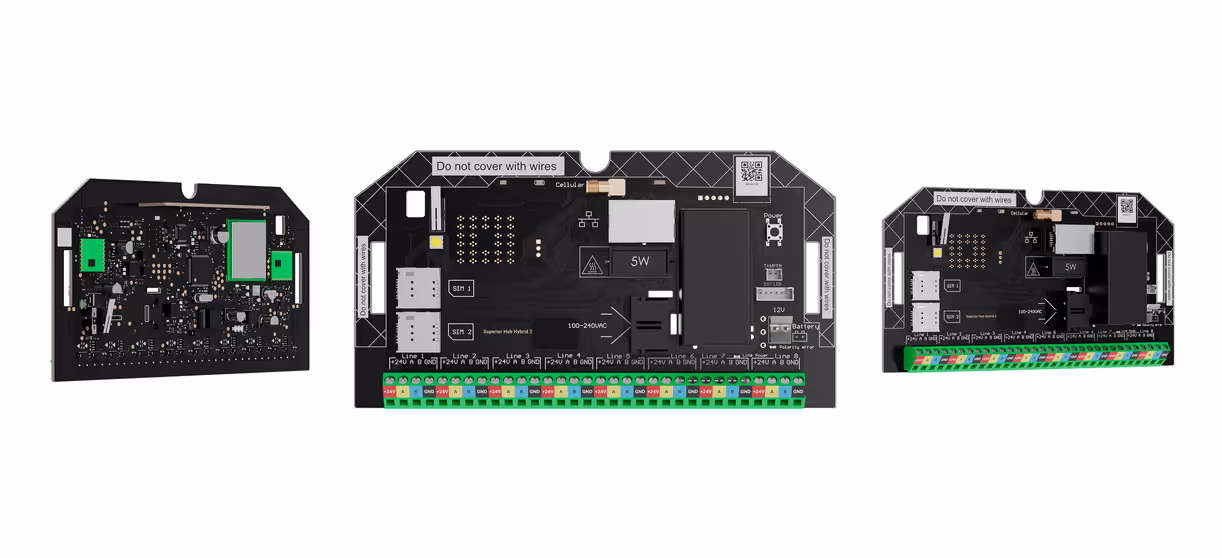 download_3.avif Centrala alarma Ajax Superior Hub Hybrid 2, 250 de dispozitive, Ethernet , fara carcasa. - imagine 1