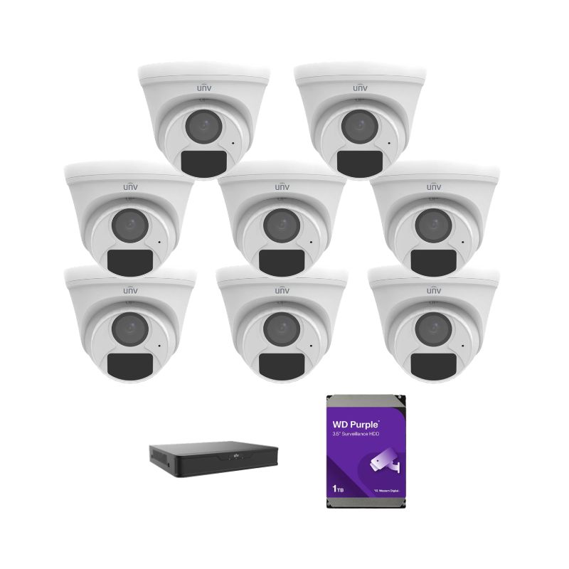 12 Kit supraveghere video 8 camere + audio 5 MP interior - imagine 1