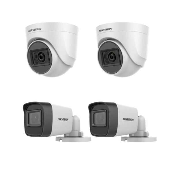 Kit supraveghere 4 cam. , 2 int , 2 ext, HIKVISION