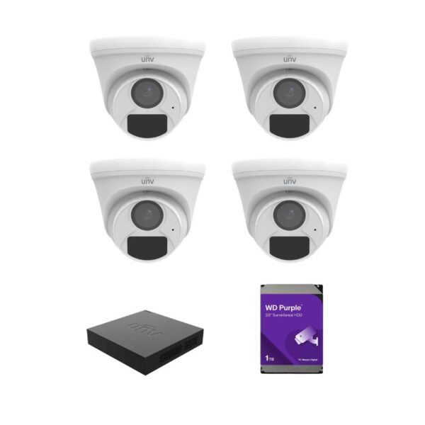 Kit supraveghere video 4 camere 2 MP interior