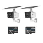 Kit 2 Camere Dahua Bullet 4MP Smart Dual Light 4G cu Panou Solar + Card
