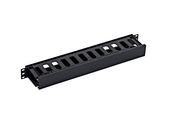 DBK14807-B_202652964411231930.jpg ORGANIZATOR CABLURI 19", 1U, PLASTIC, NEGRU - imagine 1